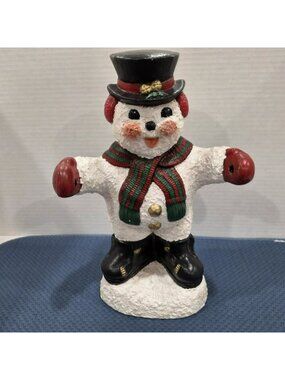 Vintage Snowman Figurine Christmas Holiday Collection Winter Tabletop Decor